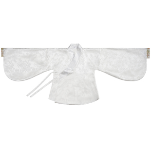 提花汉服古风大码 现货白色暗纹交领琵琶袖 仿妆花交领女 梦桑塔