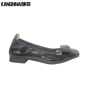 牛皮软底软面方头浅口女鞋