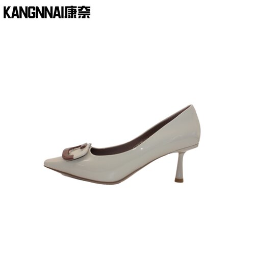 牛漆皮高跟时尚职场舒适女鞋