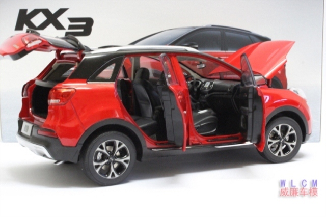 威廉车模-悦达起亚 原厂 kia kx3傲跑 suv越野 汽车模型 1:18