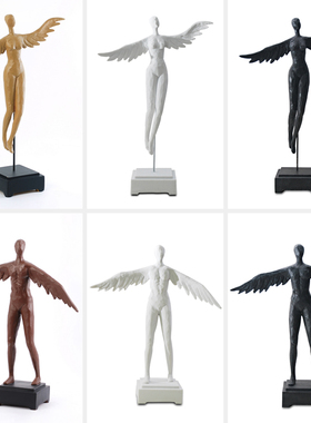 羽翼人摆件抽象天使翅膀人物雕塑