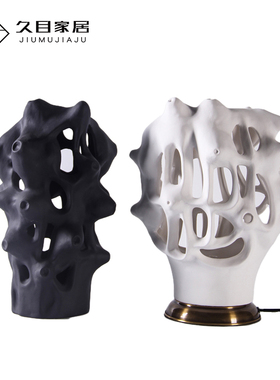 新中式风卧室床头柜灯罩装饰品