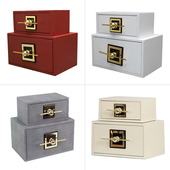 新中式 饰品家居书房首饰盒桌面珠宝收纳盒子 样板房售楼处摆场软装