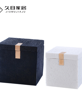 新中式风桌面砂岩方形软装饰品