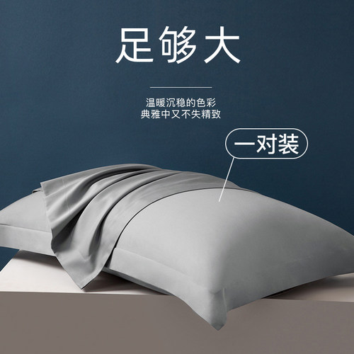 纯棉加大号枕套50x80大尺寸