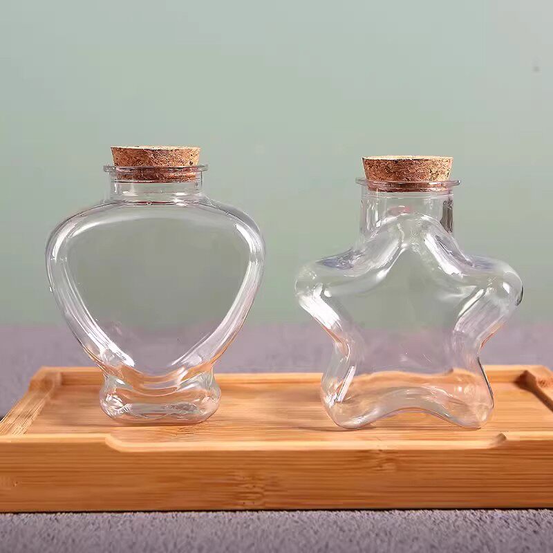 玻璃许愿瓶沙子木塞折纸瓶空瓶  干花漂流幸运星子贝壳储物彩虹瓶