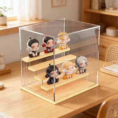盲盒收纳展示架防尘柜子泡泡玛特molly展示盒亚克力手办架子展柜