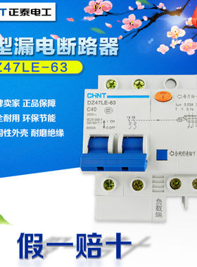 CHNT/正泰原装断路器保护漏电家用总开关安全漏电配电保护器