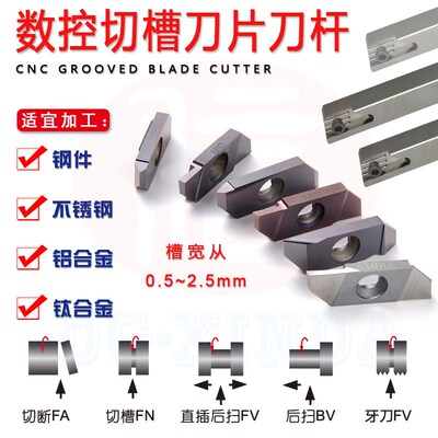 数控槽刀片CTPR100/200/250FN精密走心机切断FA切槽FN高速钢刀杆