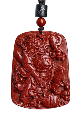 原矿正品朱砂天师钟馗吊坠女款项链男士本命年挂件官方旗舰店正品