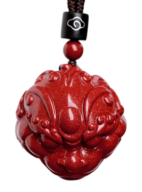 保真朱砂貔貅吊坠男款女护身符项链皮丘招财情侣霸王貔恘挂件礼物