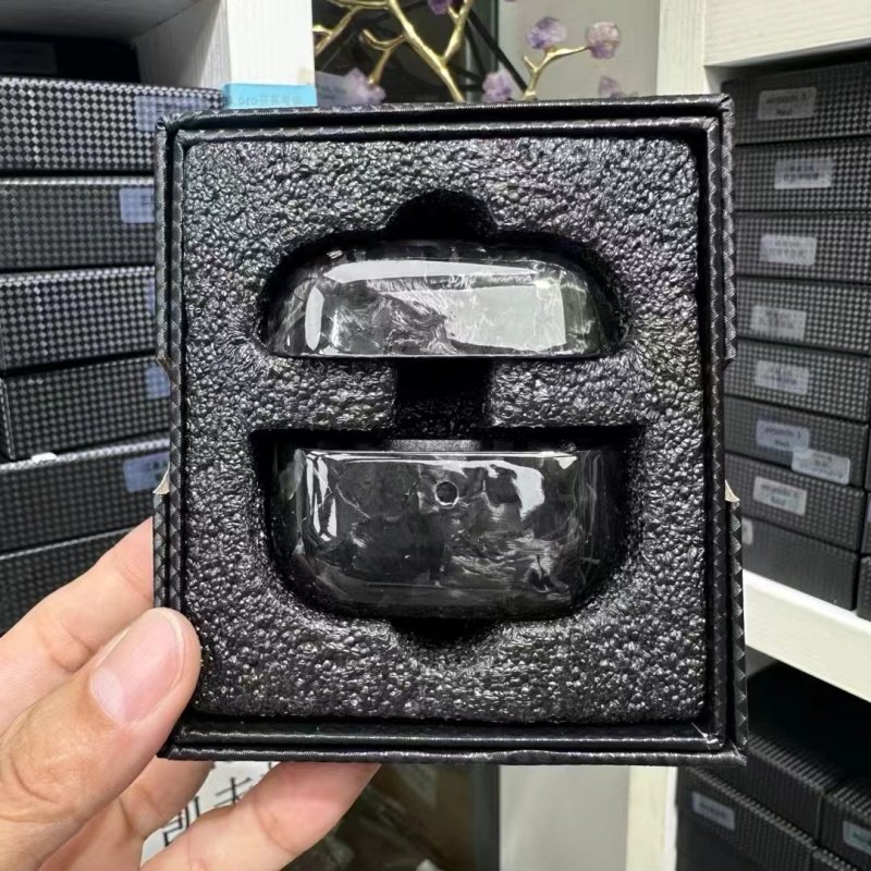 适用新款苹果Airpods4代碳纤维耳机保护套超薄防摔 airpodspro2代磨砂商务凯夫拉芳纶保护套新3代防滑硬壳