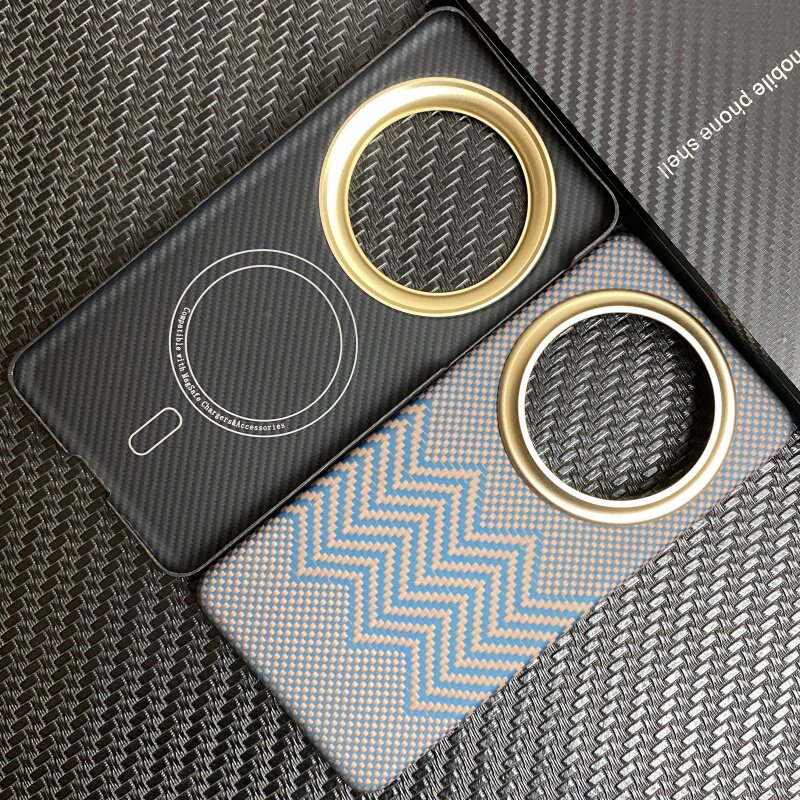 适用新款华为mate70pro+凯夫拉手机壳磁吸全包mate60碳纤维保护套超薄防摔磨砂商务潮牌防滑正品芳纶蓝色硬壳