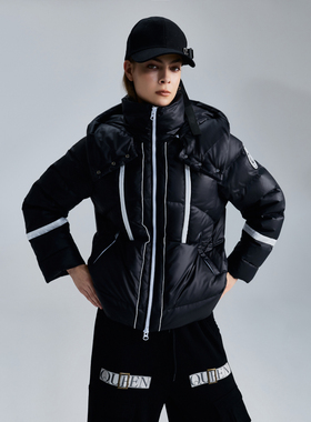 D.MARTINA QUEEN奥感N系列冬季短款鹅绒服女户外运动可拆卸