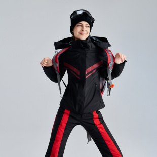 D.MARTINA 女冬 QUEEN棱线破风系列石墨烯蓄热保暖滑雪服套装