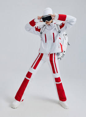 D.MARTINA QUEEN棱线破风系列石墨烯自发热加厚滑雪服套装女