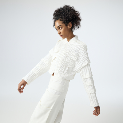 DMQ设计感运动休闲立领外套女