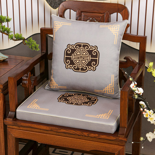 新中式实木茶桌防滑坐垫