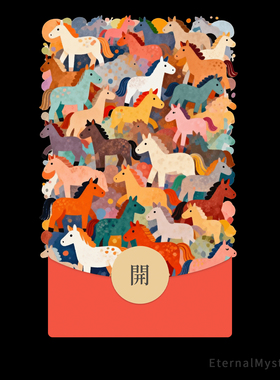 2026多巴胺小马微信红包封面马年vx封面新年快乐情人节情侣仪式感