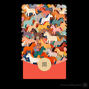 2026多巴胺小马微信红包封面马年vx封面新年快乐情人节情侣仪式感