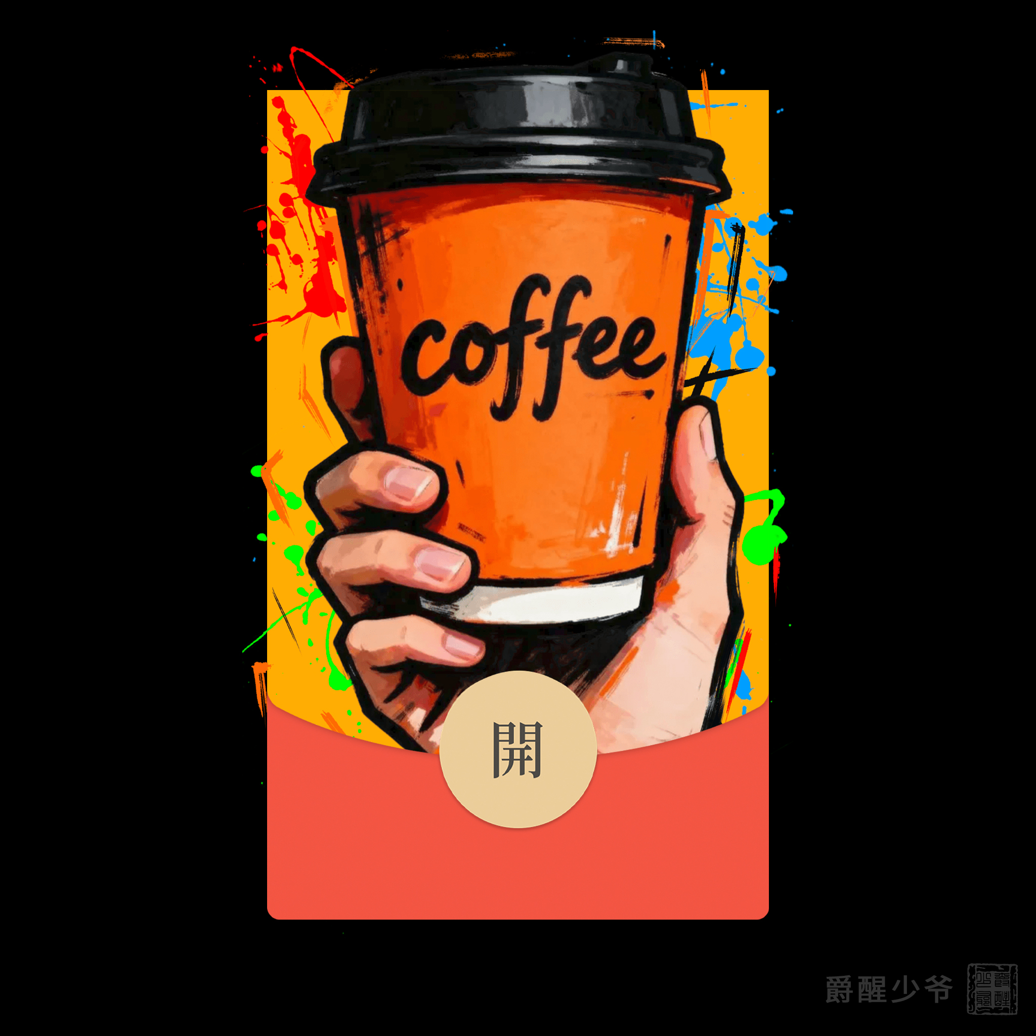 请你喝咖啡 | 创意微信红包封面序列号皮肤异形原创礼物红包封面