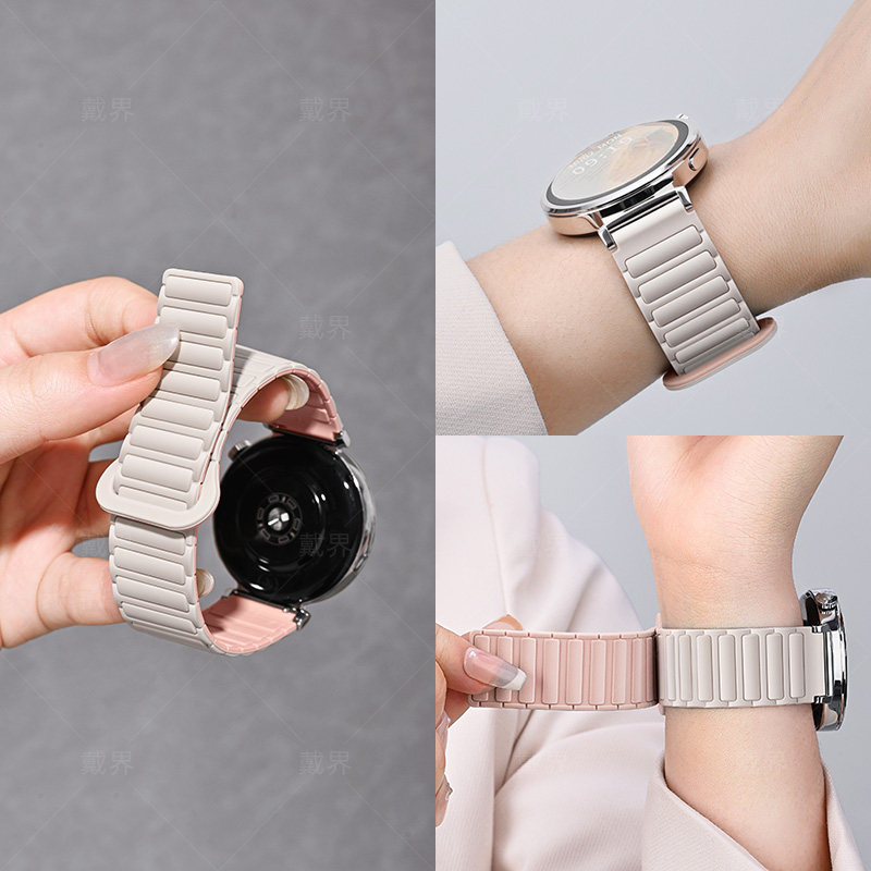 张婧仪同款适用华为gt6手表表带gt5磁吸gt5pro硅胶腕带gt4时尚Pro男女款智能荣耀magic2高级原装替换运动透气