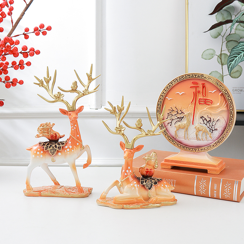 创意新中式摆件一鹿有你薄利多销