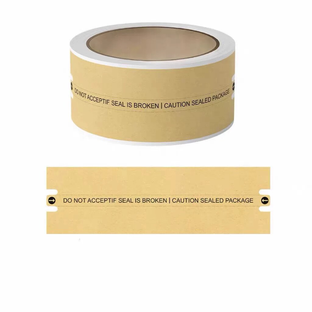 100贴/卷长条牛皮纸封口贴飞机盒装饰封口便捷易撕不干胶