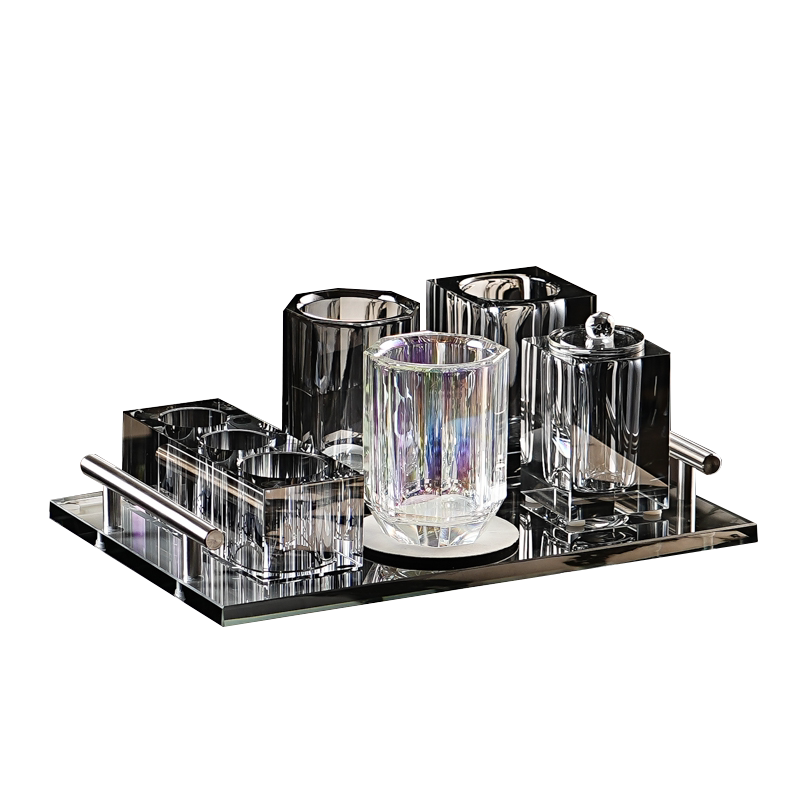 奥洛嘉置物轻奢创意水晶牙刷收纳