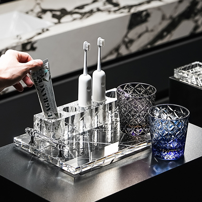 高级卫生间水晶电动牙刷置物架