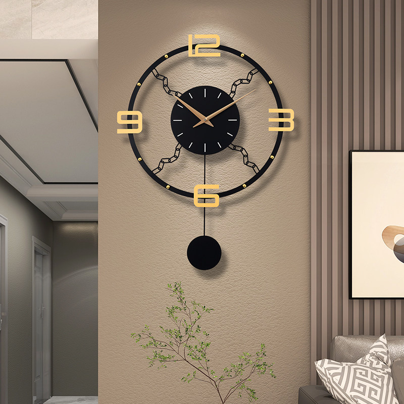 时钟挂钟客厅大气创意轻奢简约装饰挂表家用时尚艺术现代挂墙钟表