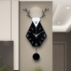 家用钟表 网红创意装 饰时尚 时钟挂钟客厅现代简约北欧鹿头挂墙个性