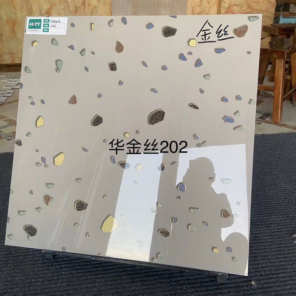 哑光水磨石瓷砖800x800商场连锁店防滑地砖商场奶茶店彩色耐磨砖