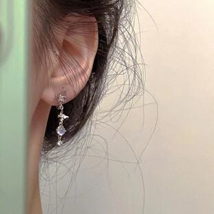 银河精灵蝴蝶耳环女不对称耳钉超仙气质小众设计感夏季耳饰