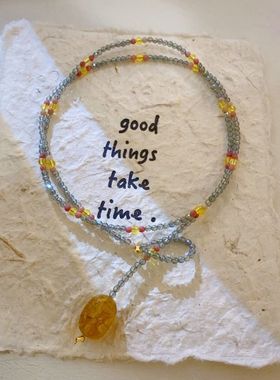 复古民族风串珠项链女轻奢优雅个性独特气质百搭颈链高级感锁骨链