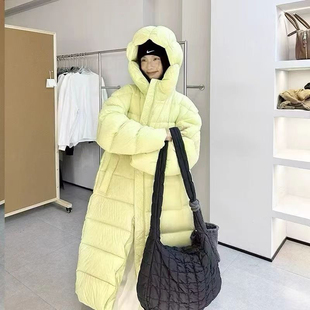 （档口直批）HH服装2025冬季新款羽绒服女中长款白鸭绒面包服外套