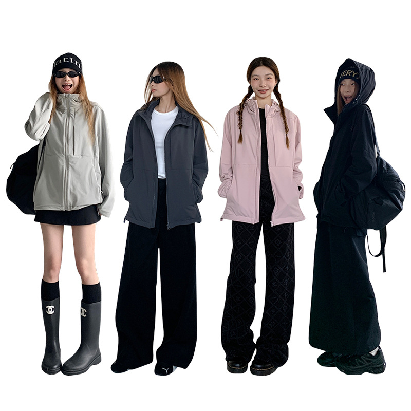 Audwyn软壳连帽冲锋衣女新款户外