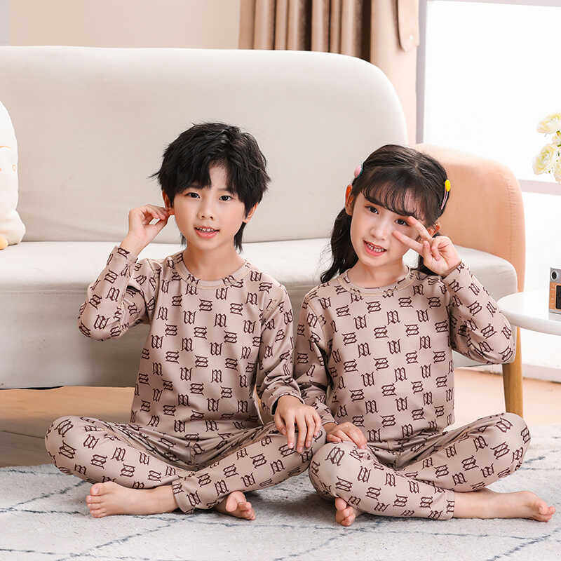 儿童秋衣保暖秋裤内衣套装春秋青少年男女童德绒中大童家居服睡衣