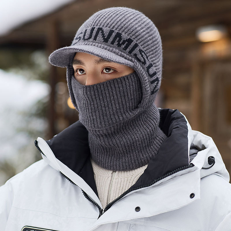 帽子男冬季保暖加厚骑车防寒毛线