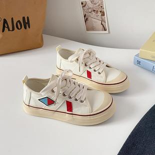 潮百搭女鞋 子20帆25新款 板布子151巴2 休闲运动鞋 网红多胺鞋