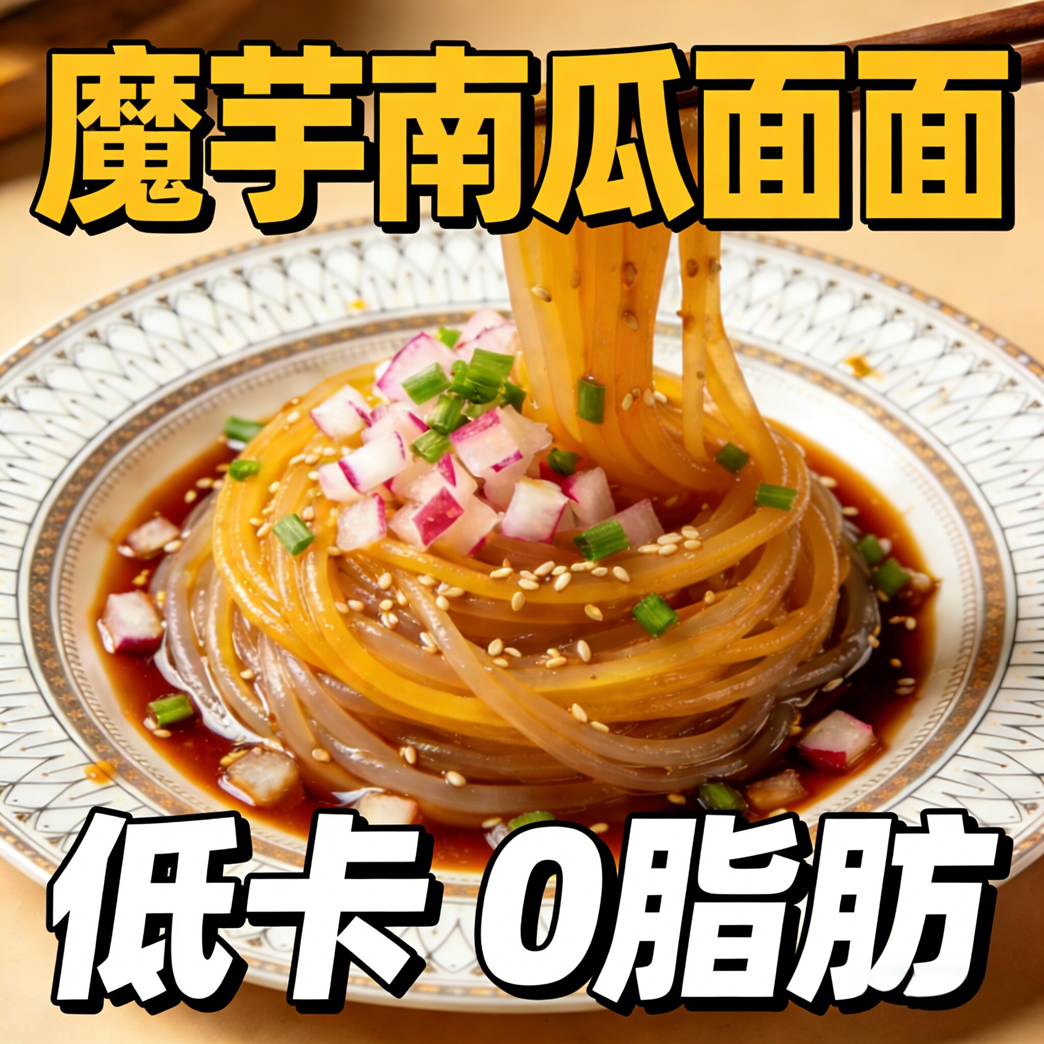 魔芋南瓜面低卡0脂肪低热量代餐速食品即食宿舍免煮膳食纤维袋装