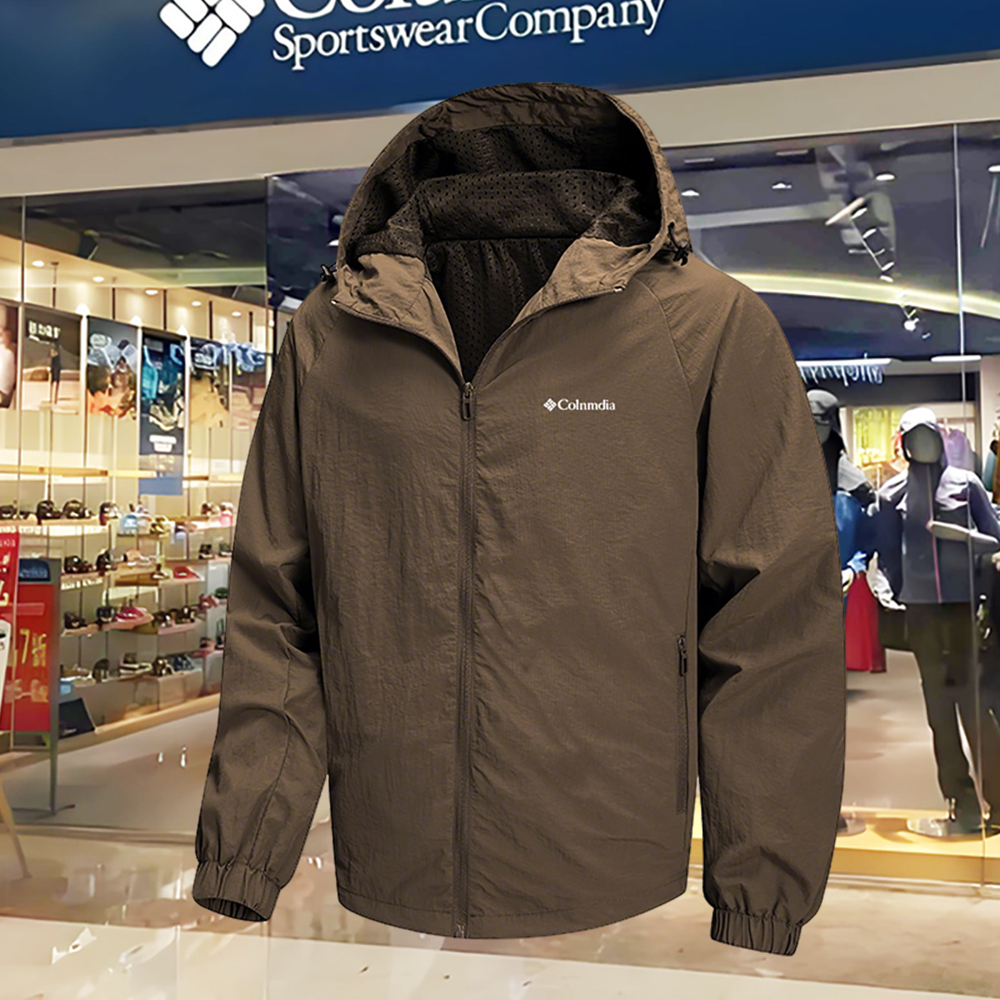 男士户外运动连帽夹克春季防风轻薄透气休闲外套薄款长袖