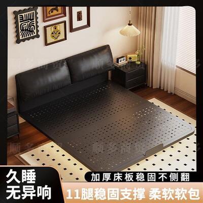 碳钢悬浮床高碳钢悬浮床铁艺双人床现代简约家用小户型无床头床架