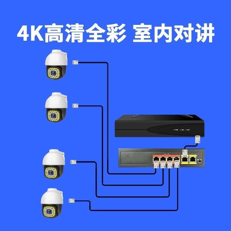 监控系统全套一整套监控器poe有线设备套装高清摄像头店铺家用录
