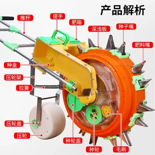 农用手推式播种机多功能大豆角玉米高梁施肥精播点播神器种植专用