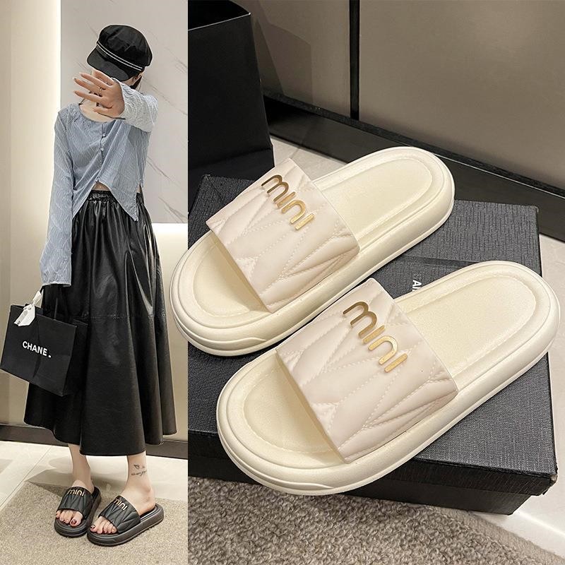 2025新款厚底mini拖鞋女一字拖