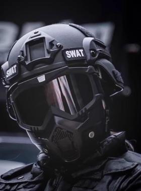 儿童战术头盔面具成人武装cs特种兵训练装备全套重型军迷战斗头盔