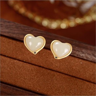 清仓特价白玉耳钉简约高级感方形方框女潮流时尚耳环甜美优雅