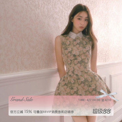 RECIT玫瑰油画衬衫领无