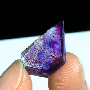 天然紫水晶超七骸骨骨干原石打磨幻影紫发草莓晶原矿标本吊坠饰品